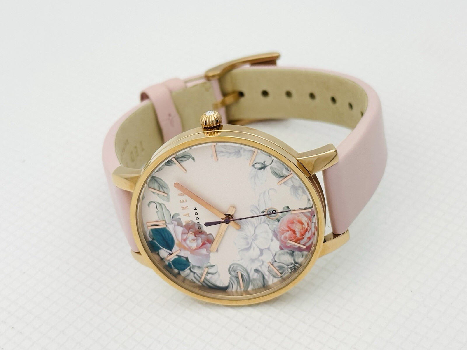 Ted Baker Women’s 10030653 Classic Multicolour Dial With Pink Leather RG Watch