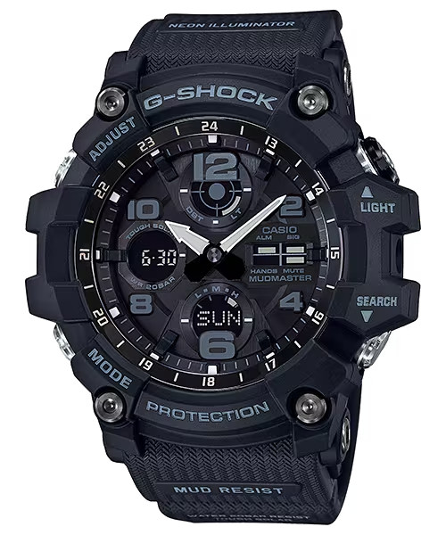 Casio G-Shock MUDMASTER GSG100-1A All Black Solar Outdoors Military Mens Watch