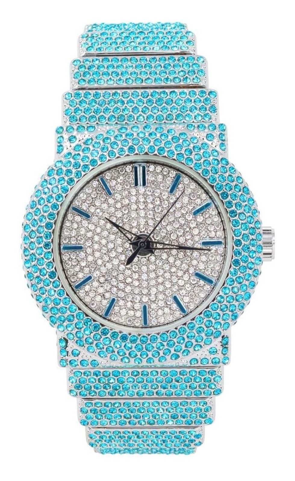 Iced Out Turquoise Watch | Aqua 30M