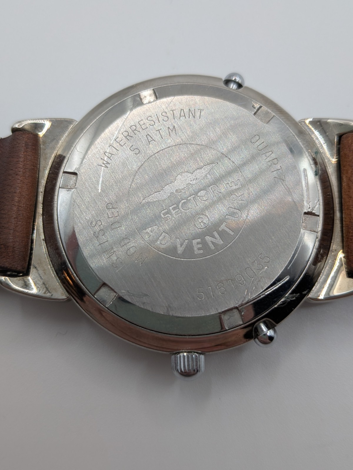 Classic Blue SECTOR Adventure Swiss Made Wrist Watch With Brown Leather Band