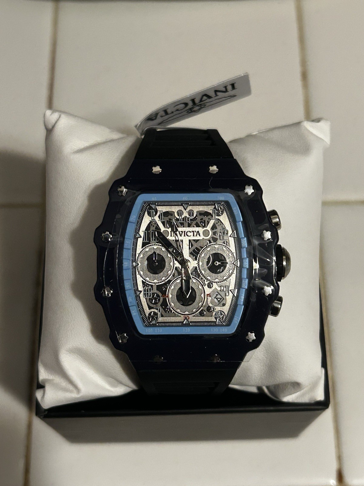 Invicta Racing Night Fall Nitro Gen Men’s Watch 43mm Quartz 50m Blue/Gray w/Box