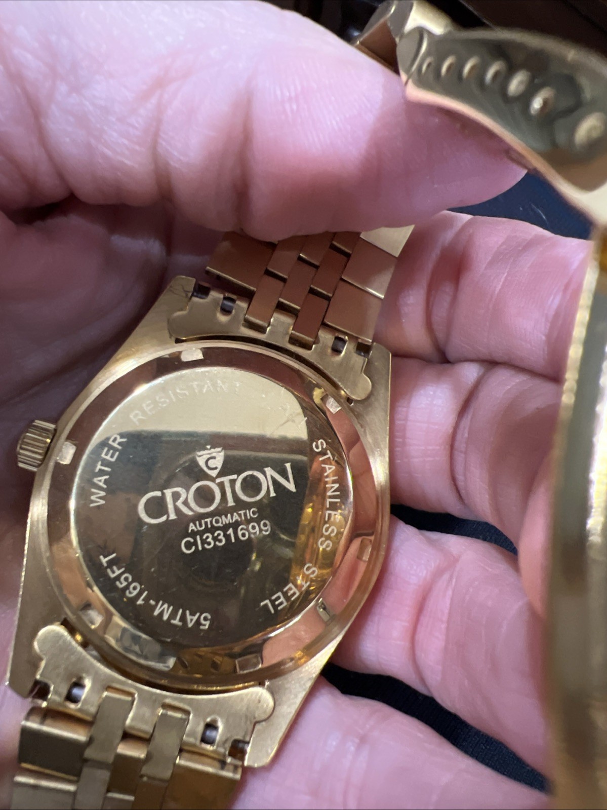 Croton Men’s Automatic Watch Presidential Markings, 6 Diamond Dial 5ATM To 165’