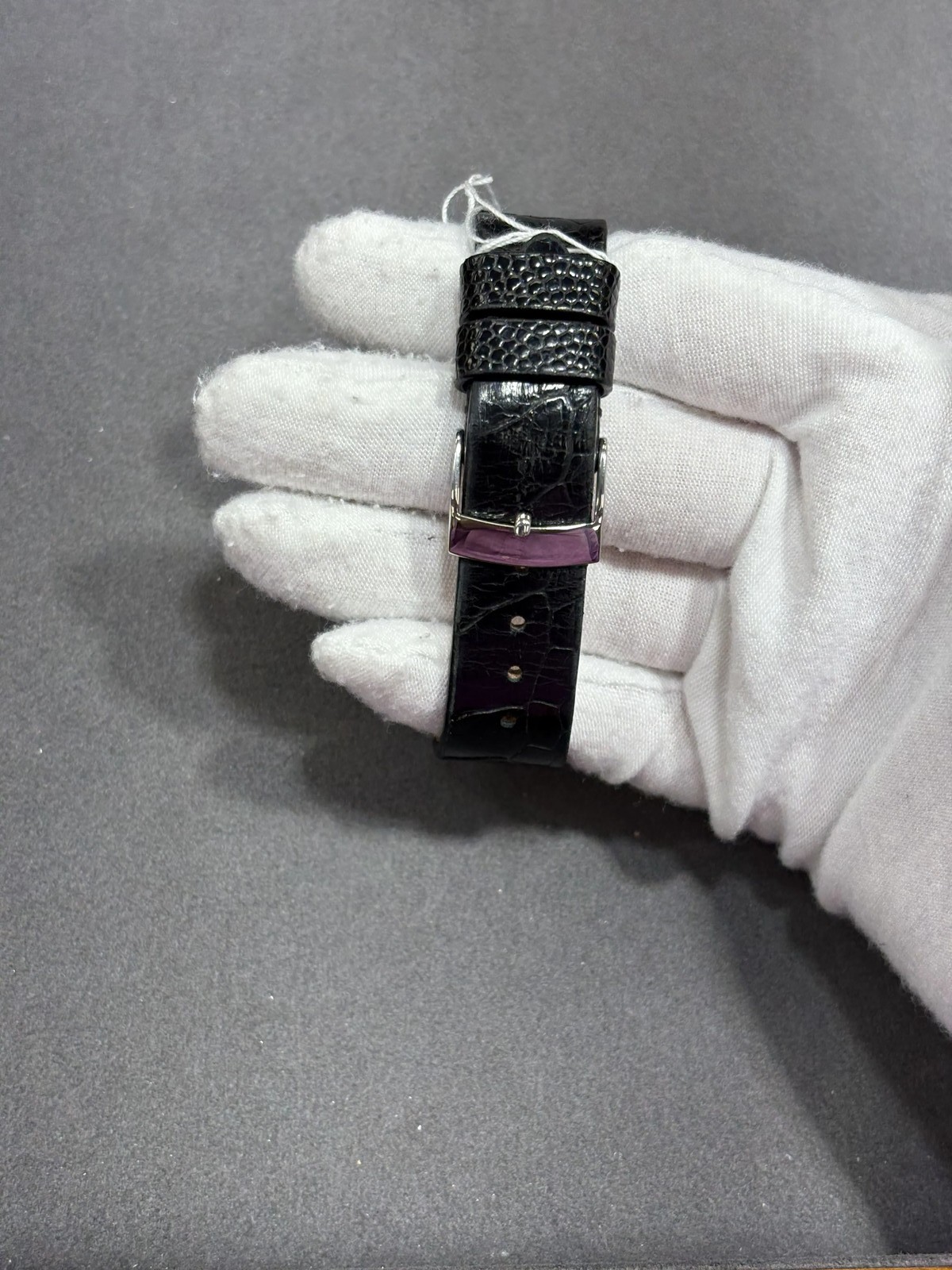 Rolex Day Date 36 Silver Dial on BLACK STRAP 18039