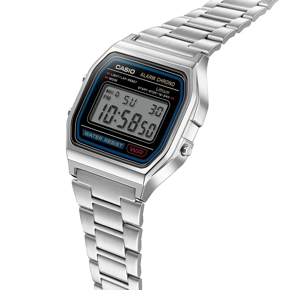 CASIO Digital WATCH VINTAGE RETRO 80’s A158WA-1 WARANTY GENUINE From Japan New