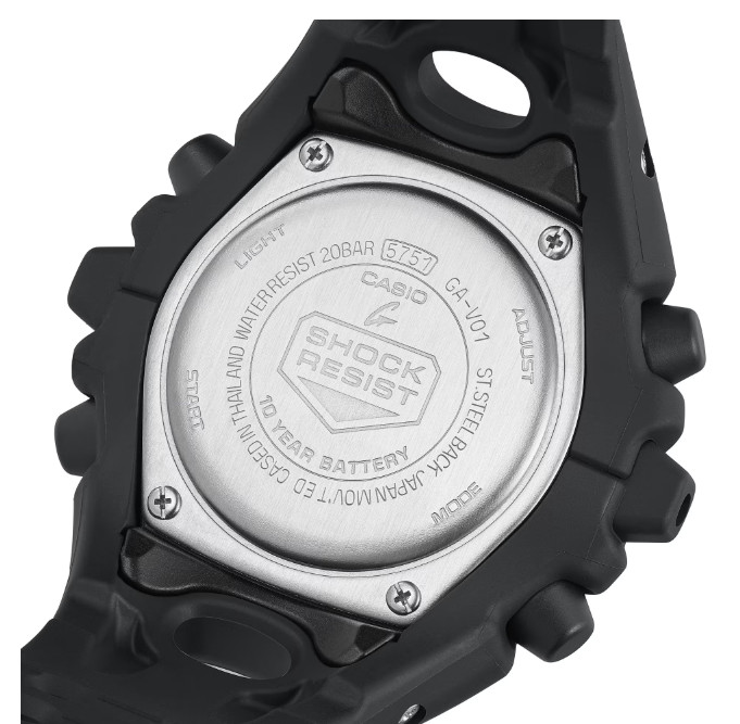 Casio G-Shock GA-V01 SERIES Analog & Digital Matte Black Resin Strap GAV01-1A
