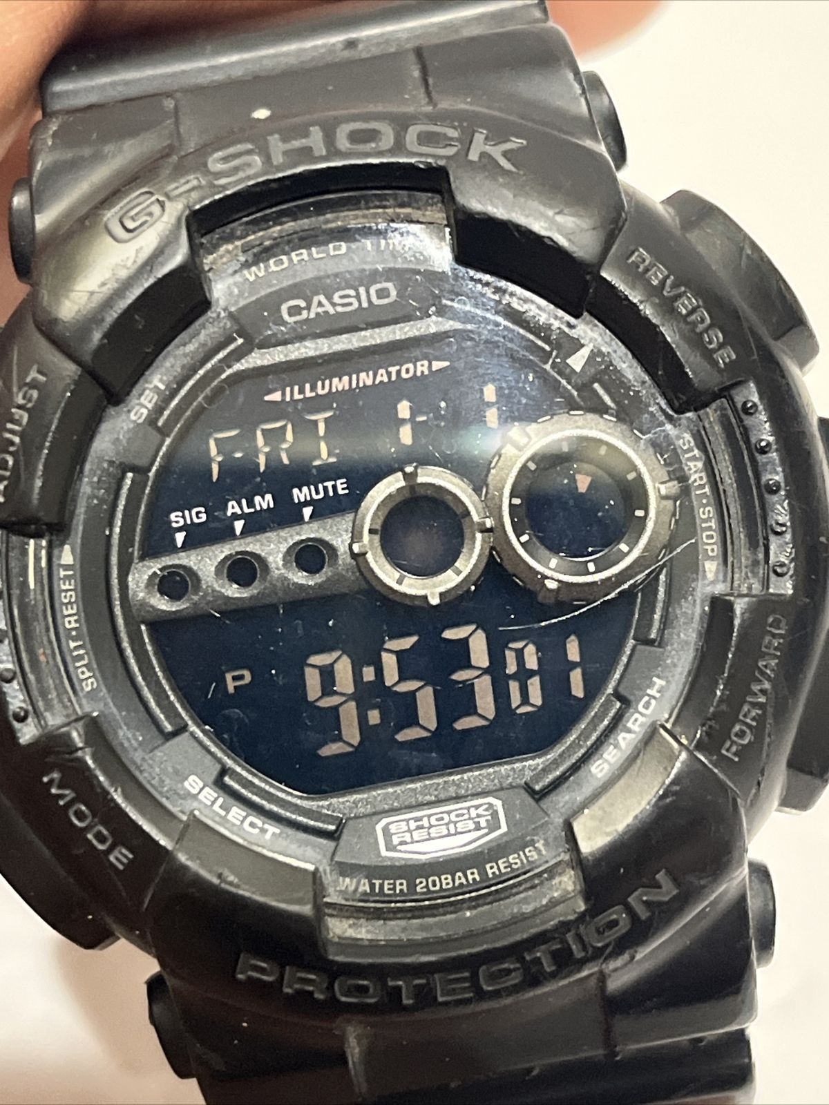 Casio G Shock Watch Men Digital Black 3263 GD-100 Water Resistant New Battery!
