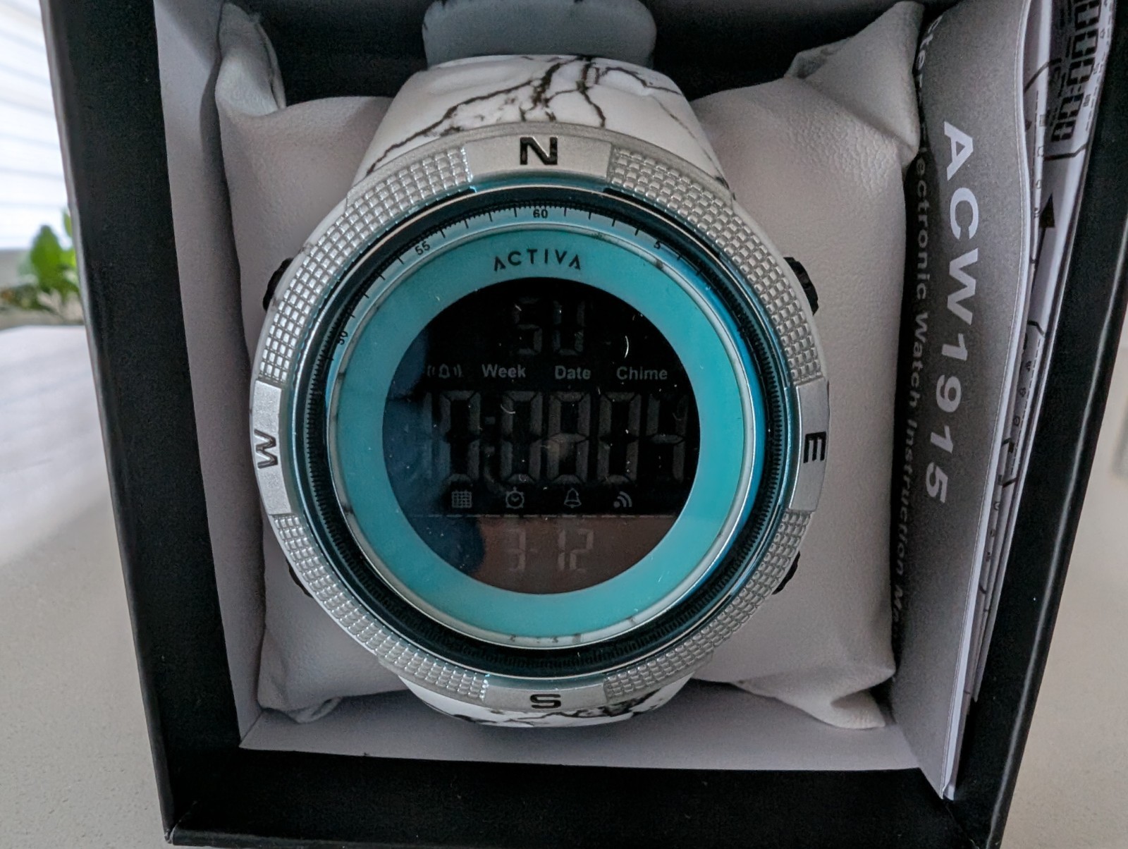 Activa Summit X Invicta Men’s Digital Watch 50mm White Camouflage ACW1915MC-005