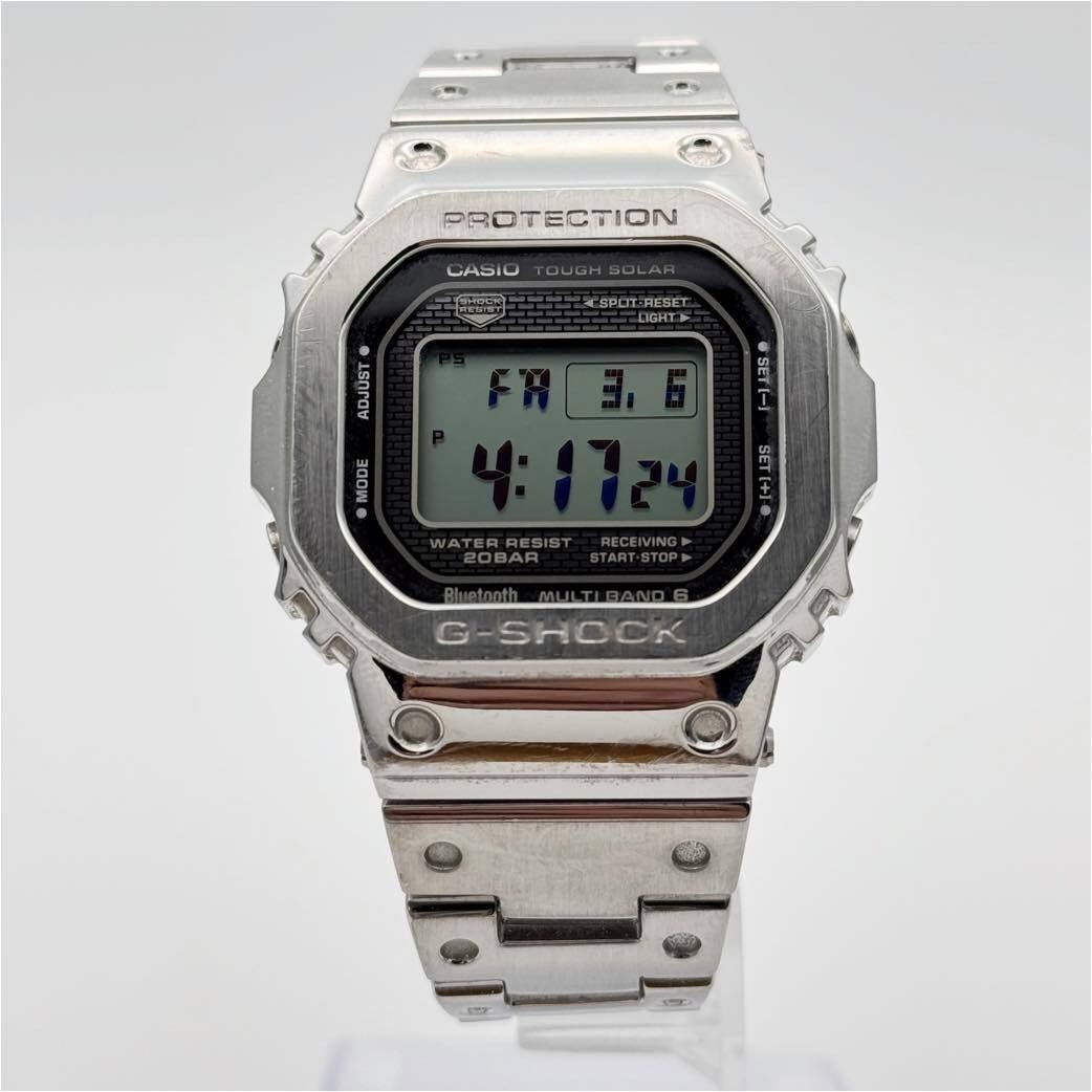 CASIO G-SHOCK GMW-B5000D-1JF Full Metal Solar Bluetooth Watch Men Black In hand