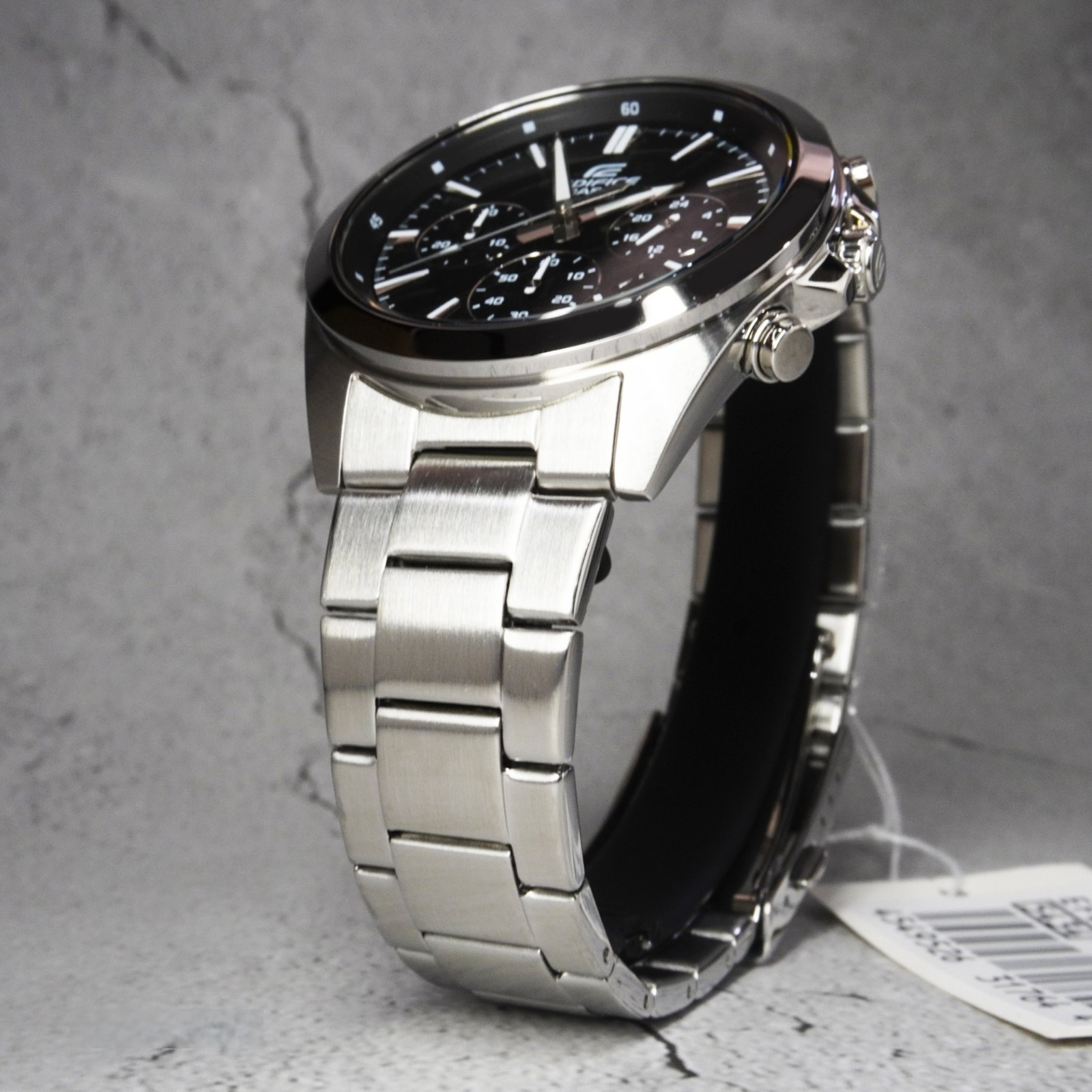 Casio Edifice EFV-630D-1A Simple Black Analog Chronograph Quartz Men’s Watch