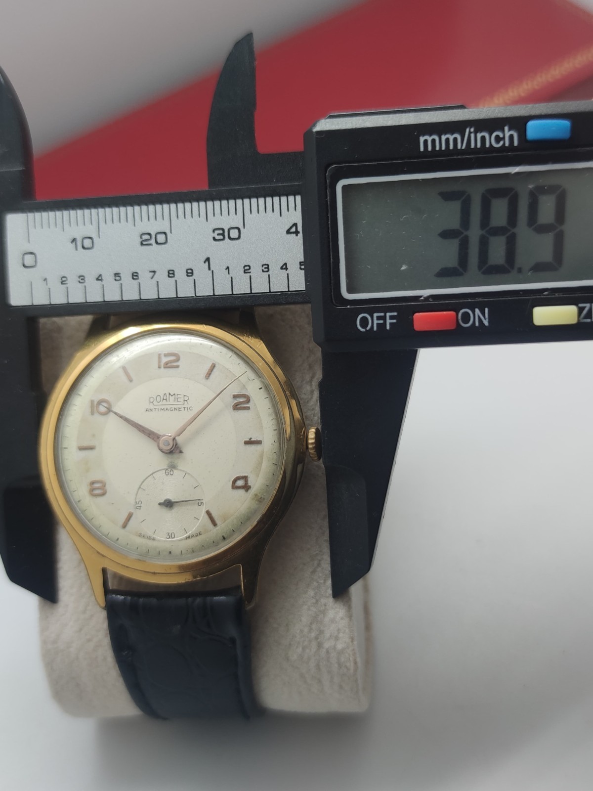 1950s Watch Roamer Manual Wind Style Military Gold Plated Swiss Made For Mens