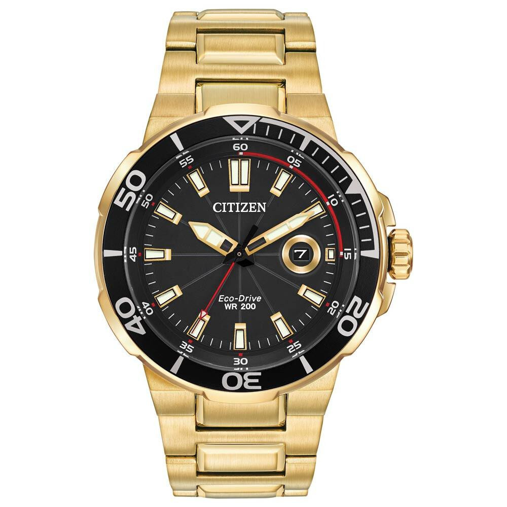 Citizen AW1422-50E Endeavor Eco-Drive Black Dial Date Stainless Steel Mens Watch