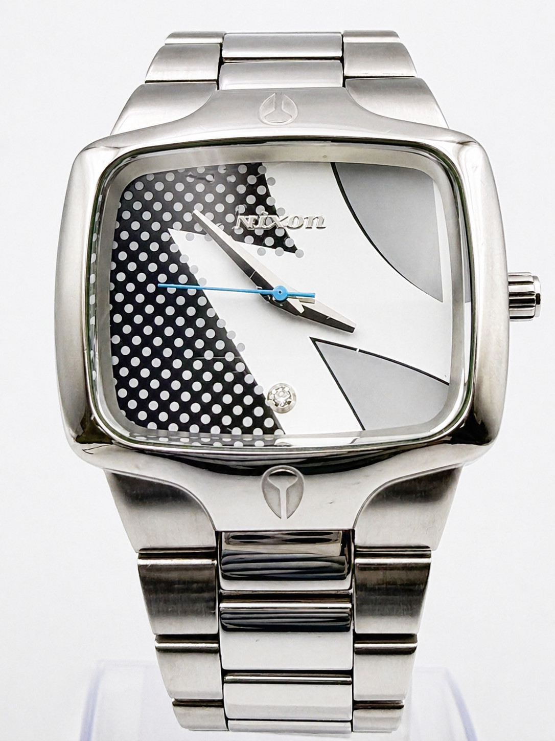 NIXON The Player White Lightning Quartz Watch Wrist 16.5cm (6.5 in) – Rank C