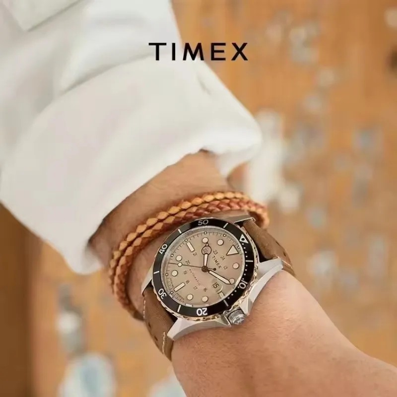 TIMEX Watch Automatic Mechanical Male Stainless Steel Scratch Proof Waterproof