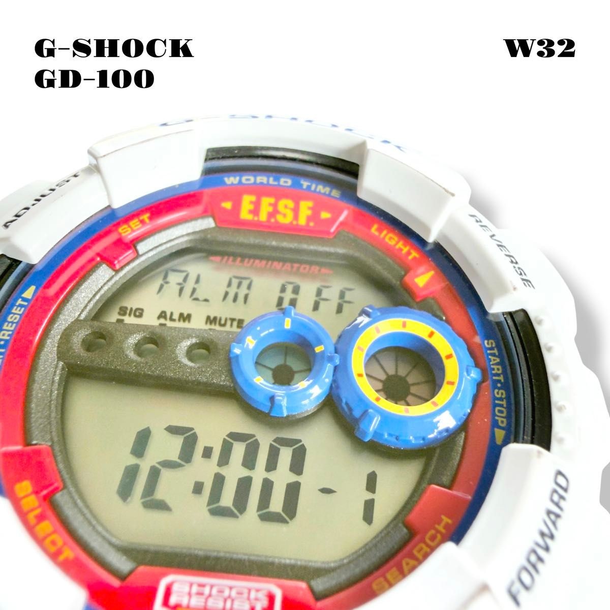 CASIO G-SHOCK GD-100 3263 Gundam Collaboration White Digital Watch Boxed Japan