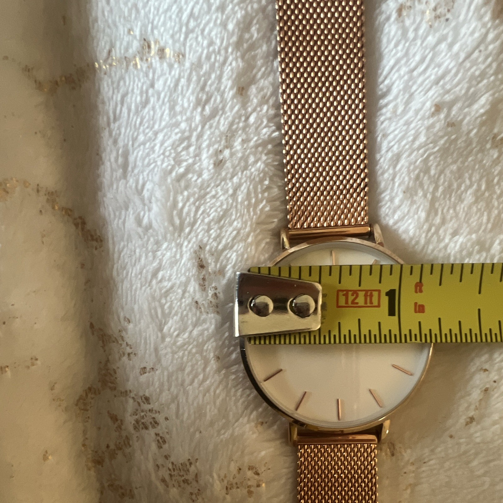 Daniel Wellington Quartz 36mm White Dial Rose Gold Mesh Stainless Wristwatch