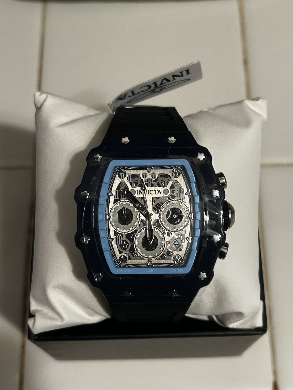 Invicta Racing Night Fall Nitro Gen Men’s Watch 43mm Quartz 50m Blue/Gray w/Box