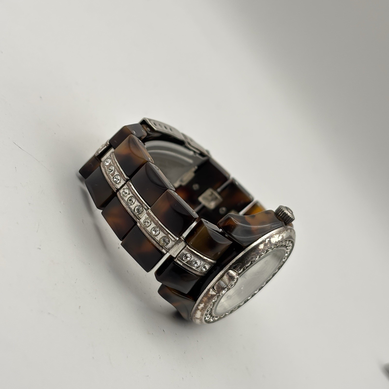 Brighton Dana Point Tortoiseshell Quartz Watch Swarovski Crystals #8.25