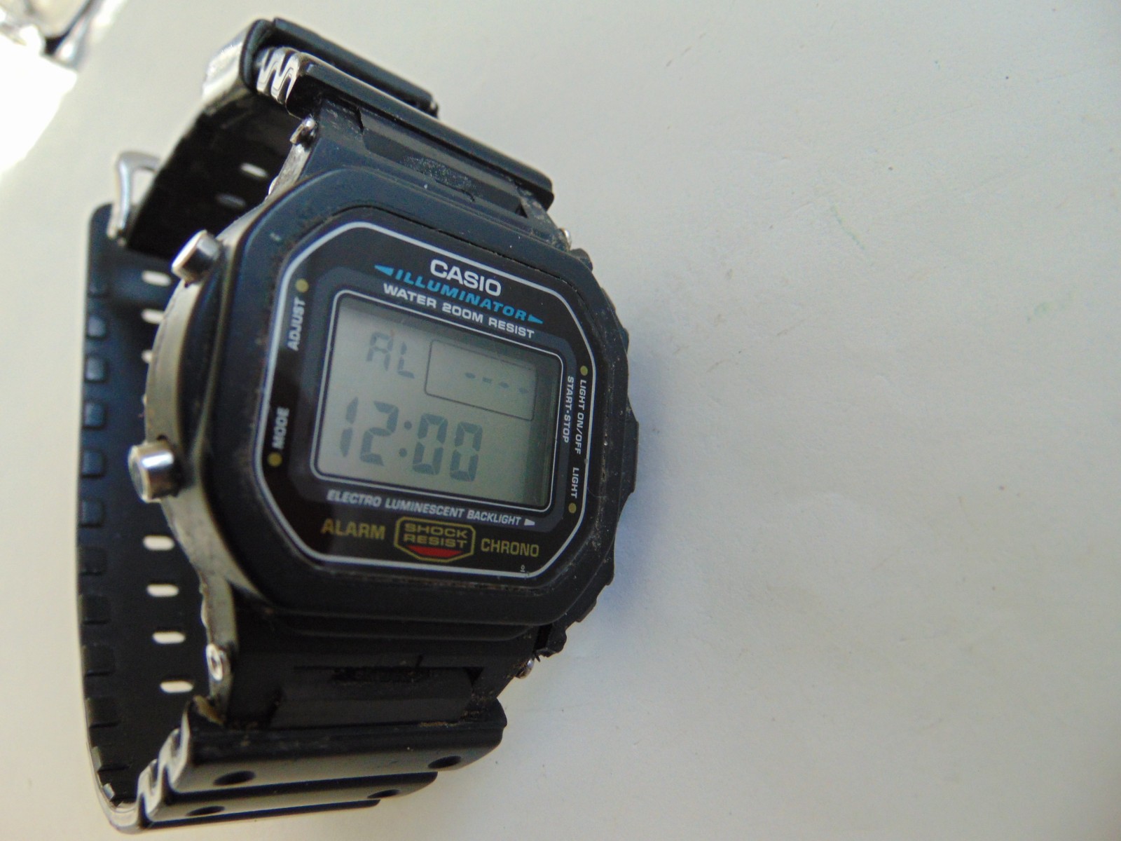Vintage Casio G-Shock DW-5600E Illuminator Digital Watch 200M Alarm Chrono *READ