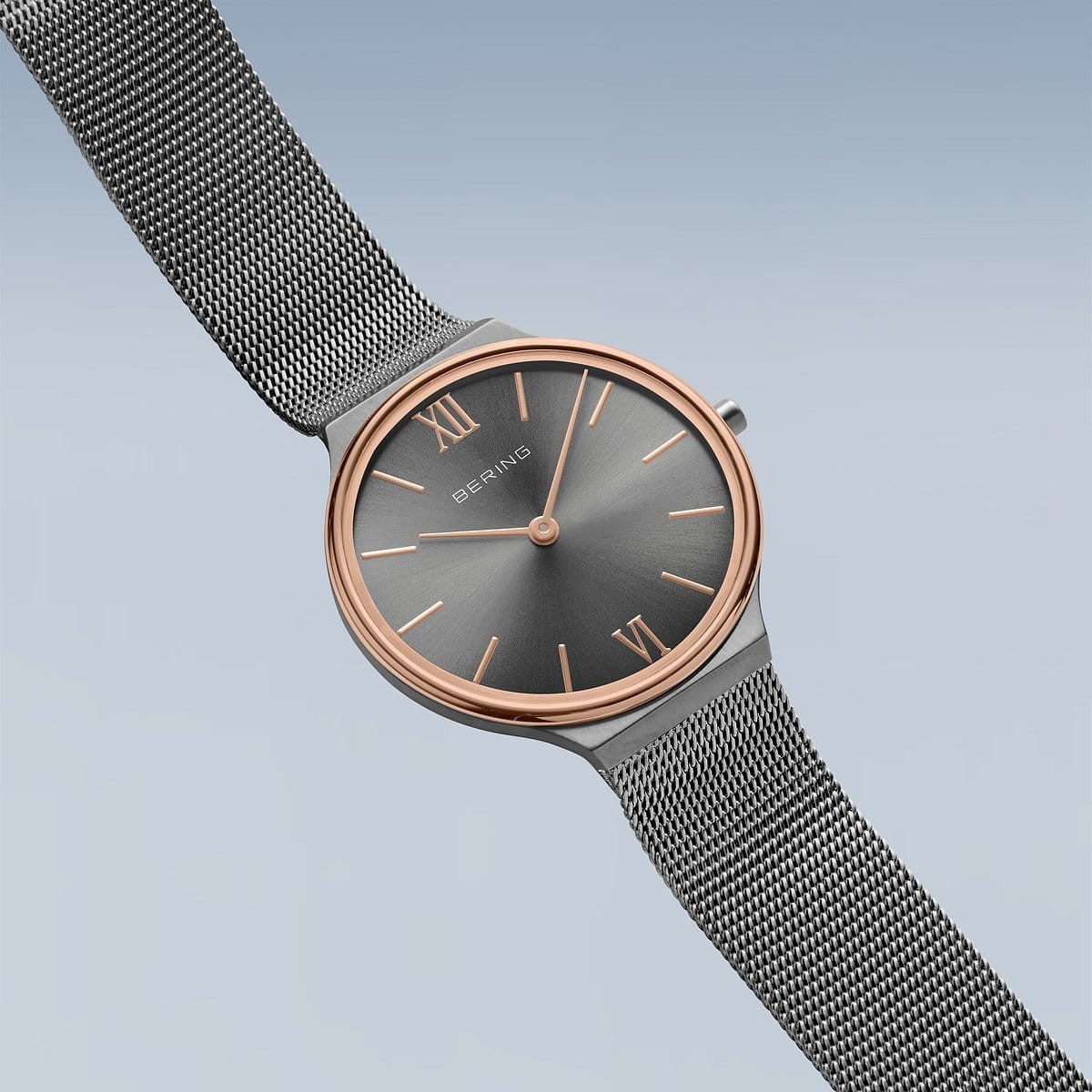 Ladies Bering Watch – Ultra Slim | Polished/Brushed Grey | 18434-369