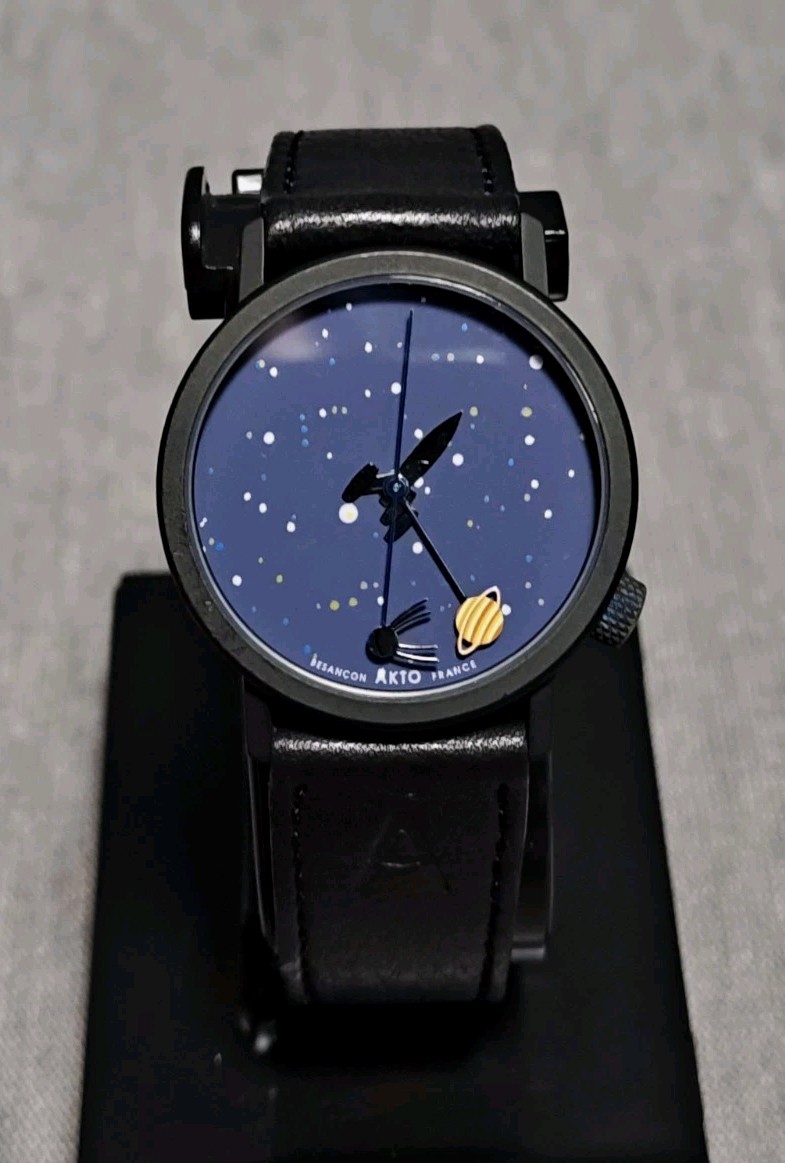 AKTO France Vintage Watch Space Rocket Satellite JC Mareschal – WORKING Rare