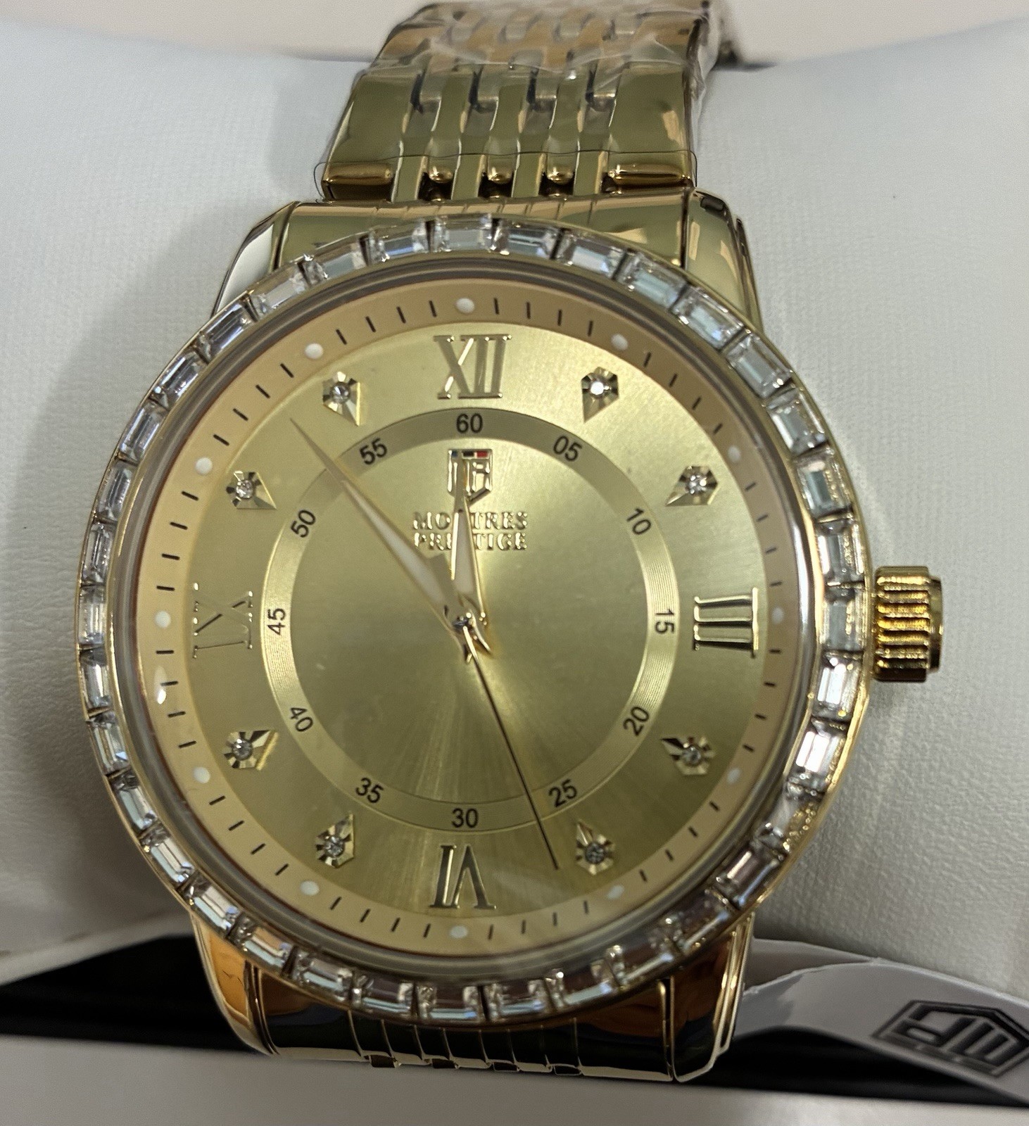Montres Prestige Vetriore X Invicta Men’s Quartz Watch 45mm Gold Dial 30m