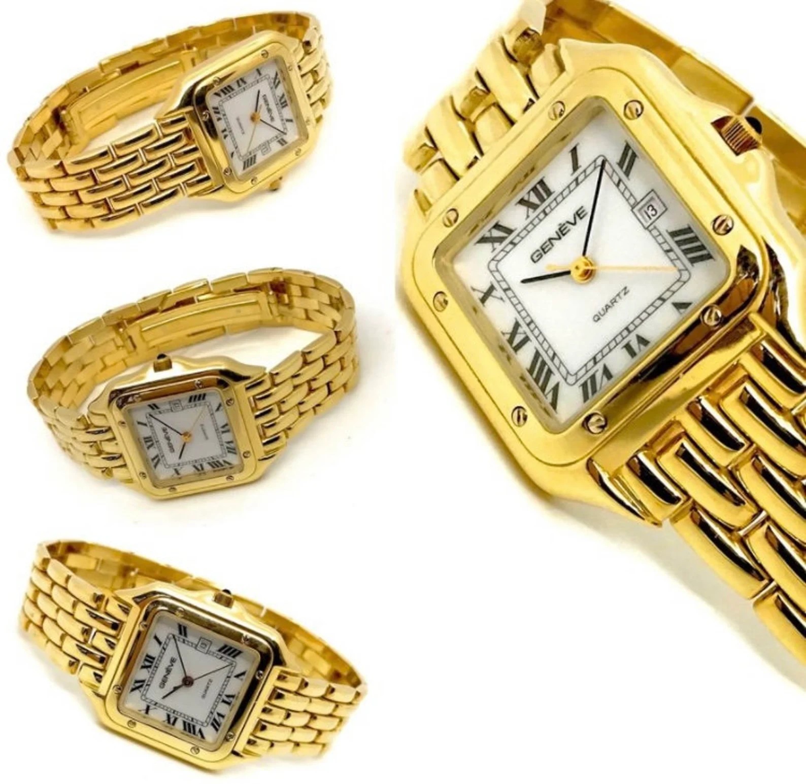 14K Solid Yellow Gold Geneve Watch, Unisex