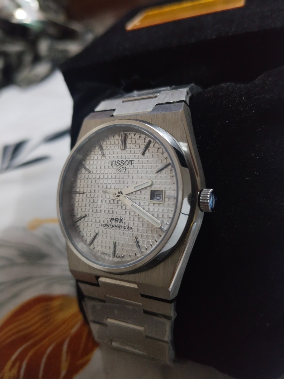Pre Owned Tissot PRX 80 Luminous Dial Silver Bracelet Mens Gift Watch