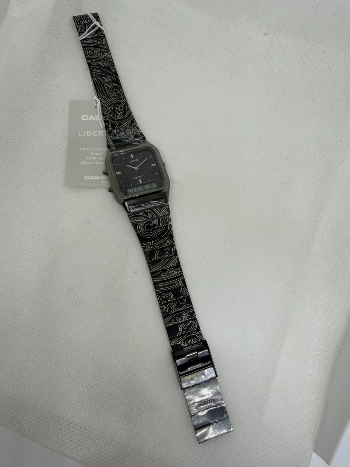 Casio AQ-230EBLT-1ADR x Liberty Analog Digital Black Unisex Watch
