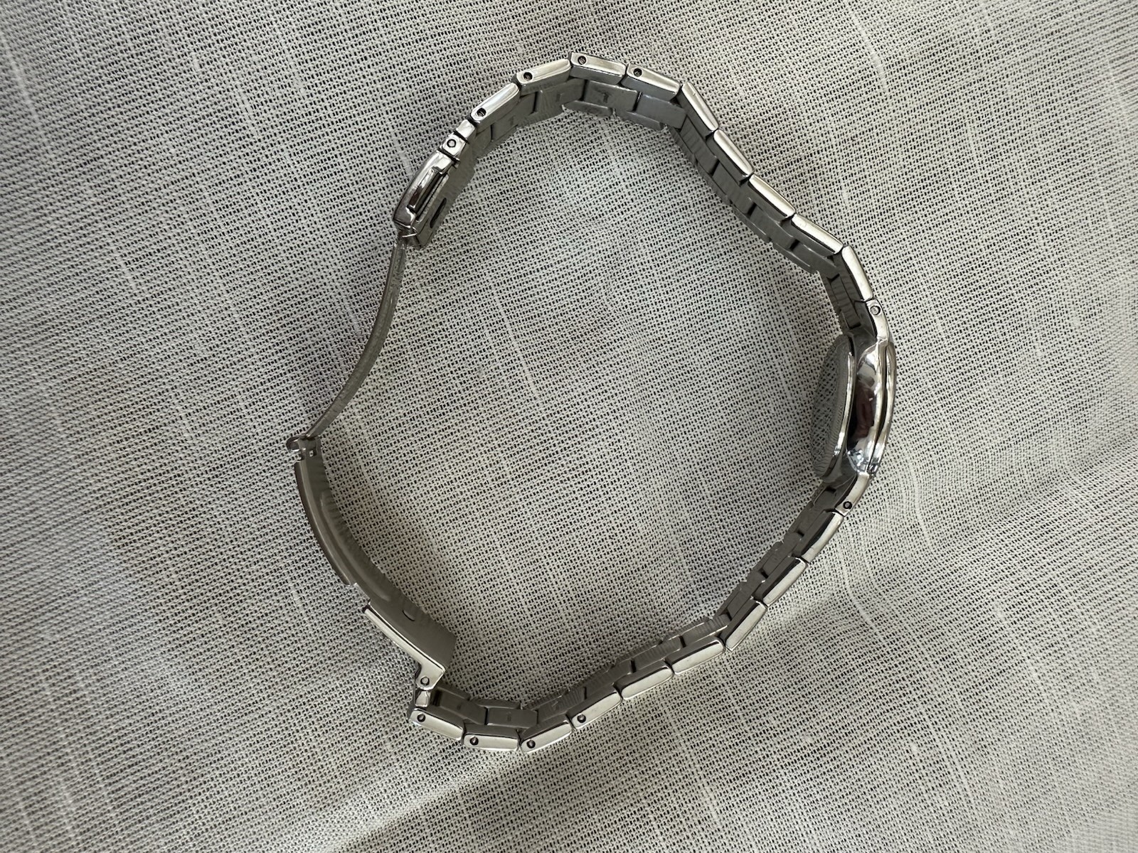 Skagen Watch Rhinestones Stainless Steel Black Dial Bracelet Needs Battery