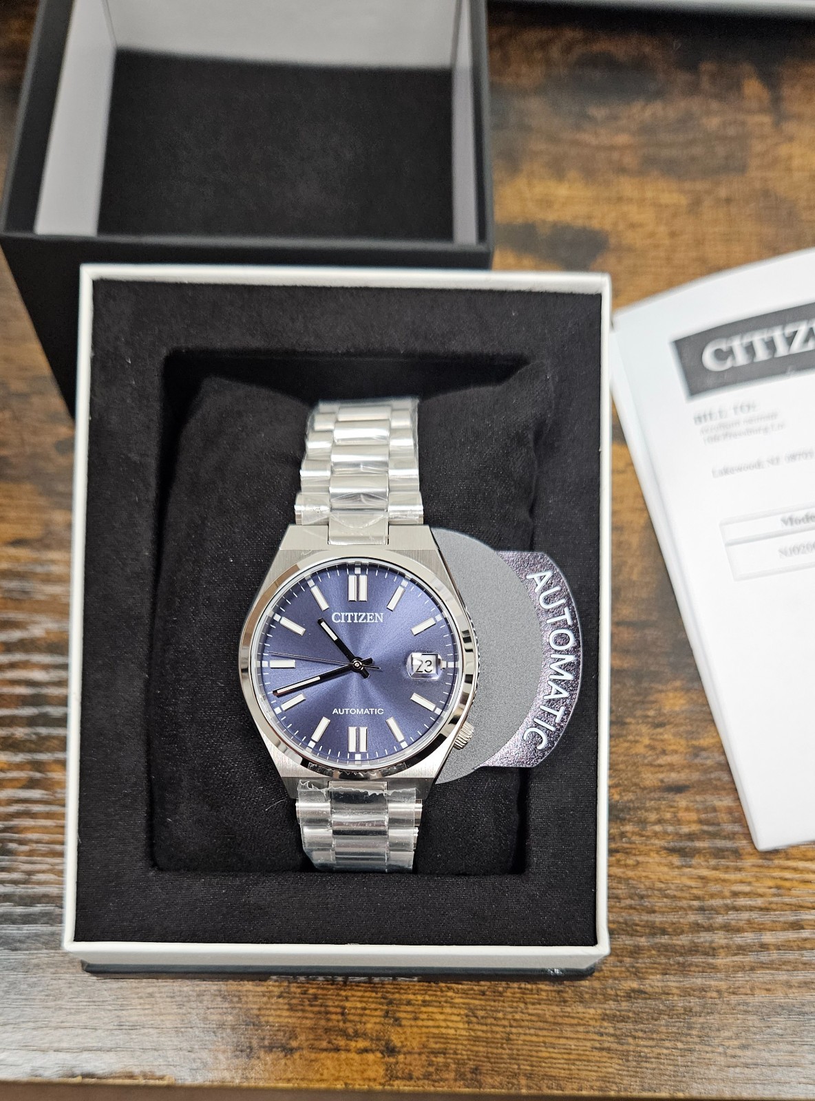 Citizen Tsuyosa 37mm Automatic NJ0200-50M Blue Dial Sapphire Steel Watch