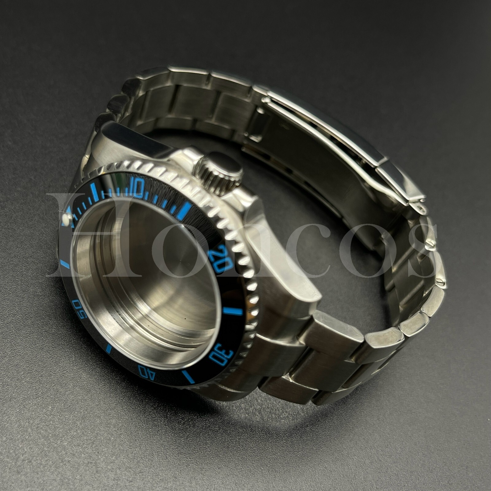 Custom Made MODS Watch Case and Bracelet Fits for NH34/35 Movement Silver BLK/BL