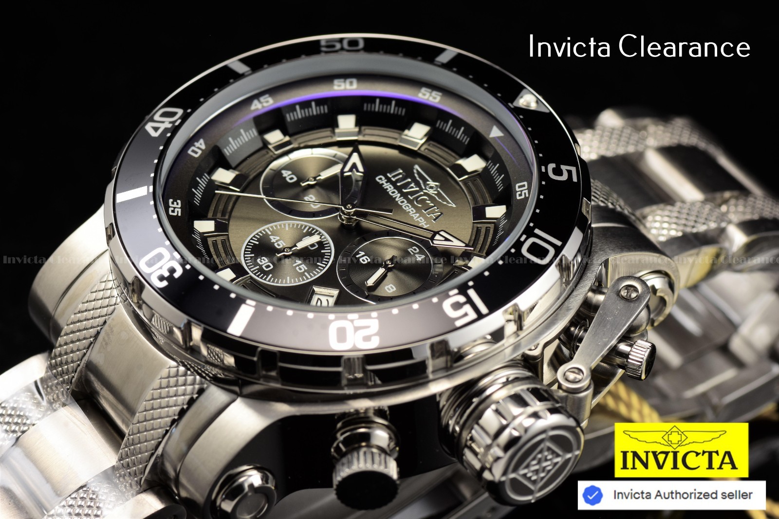 Watch Invicta INV32704 Coalition Forces Men 52mm Stainless Steel Barcelet NEW