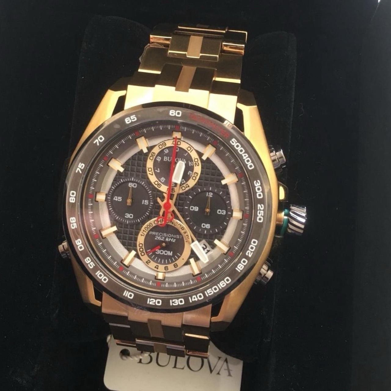 Bulova Precisionist Chronograph Men’s Watch 47mm Stainless Steel Wristwatch