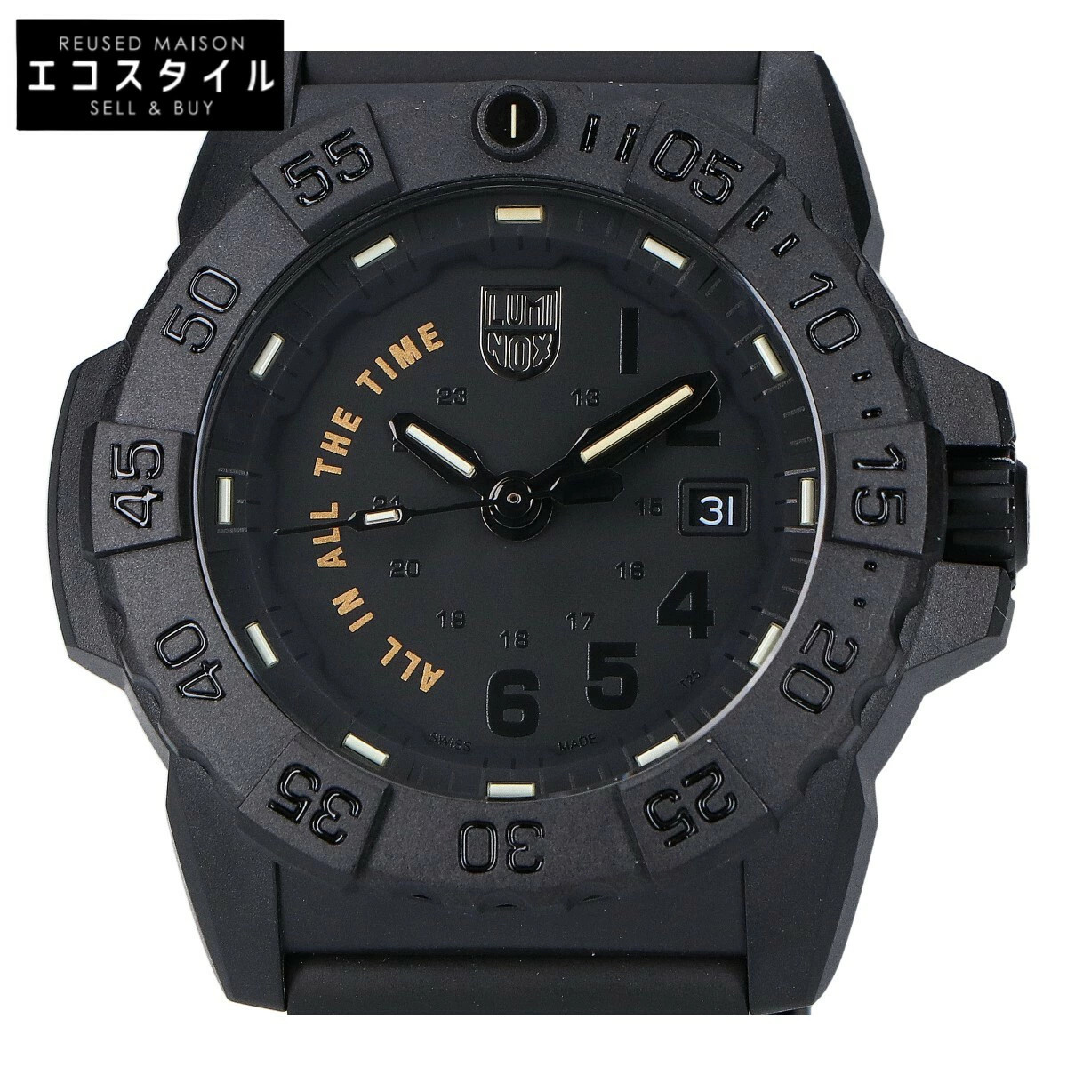 LUMINOX Navy Seal 3500 Series Ref 3501.BO.AL Black Carbonox Quartz