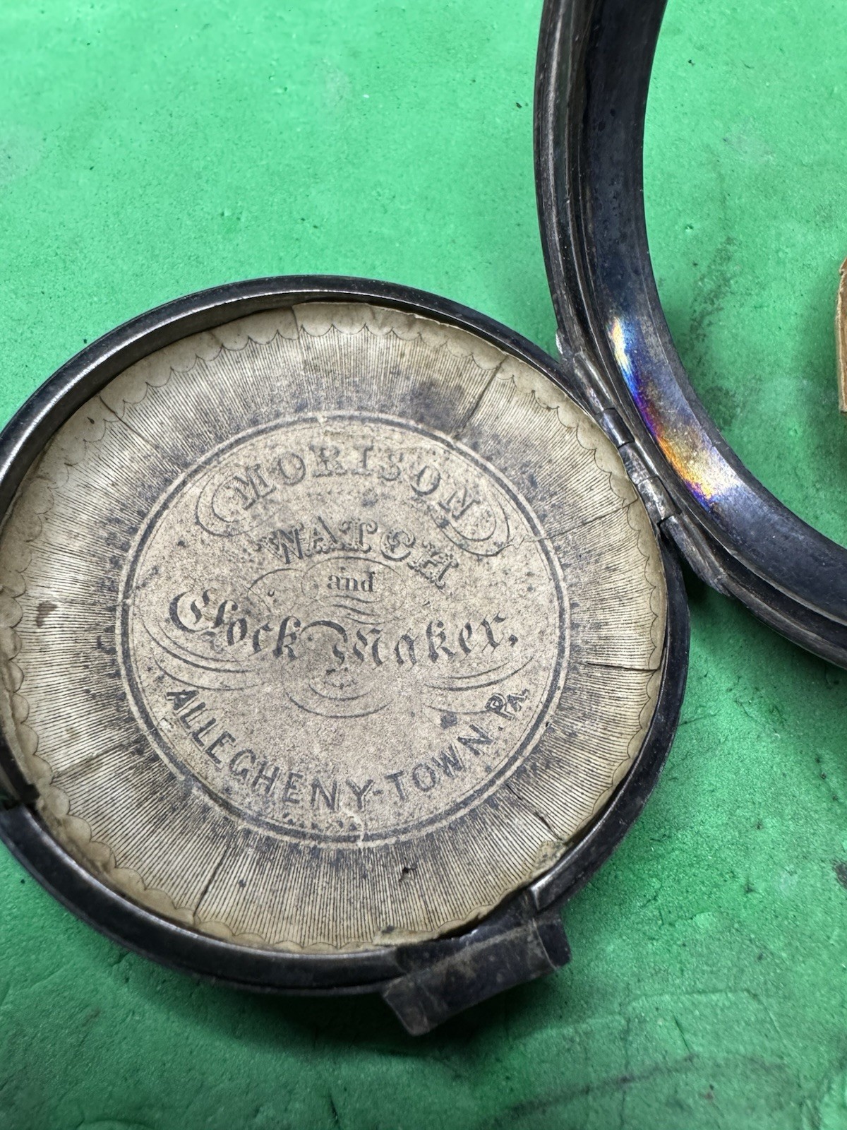 Antique 1800-1899 Silver Full Hunter Pocket Watch, Mechanical, Roman Dial