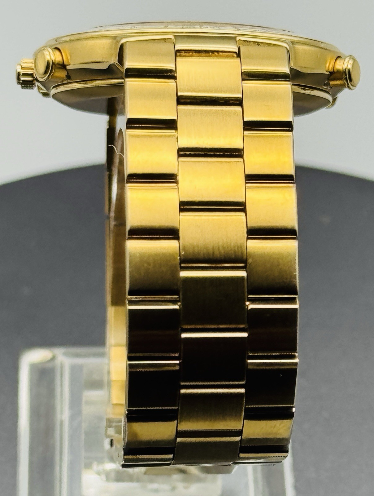 Vintage Seiko Lassale Watch World Timer Alarm Gold Tone White Dial Men 5T52-6A99
