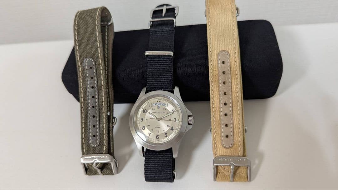 Hamilton Khaki Field Day-Date Quartz Watch H644510 39.3mm Champagne Gold Dial