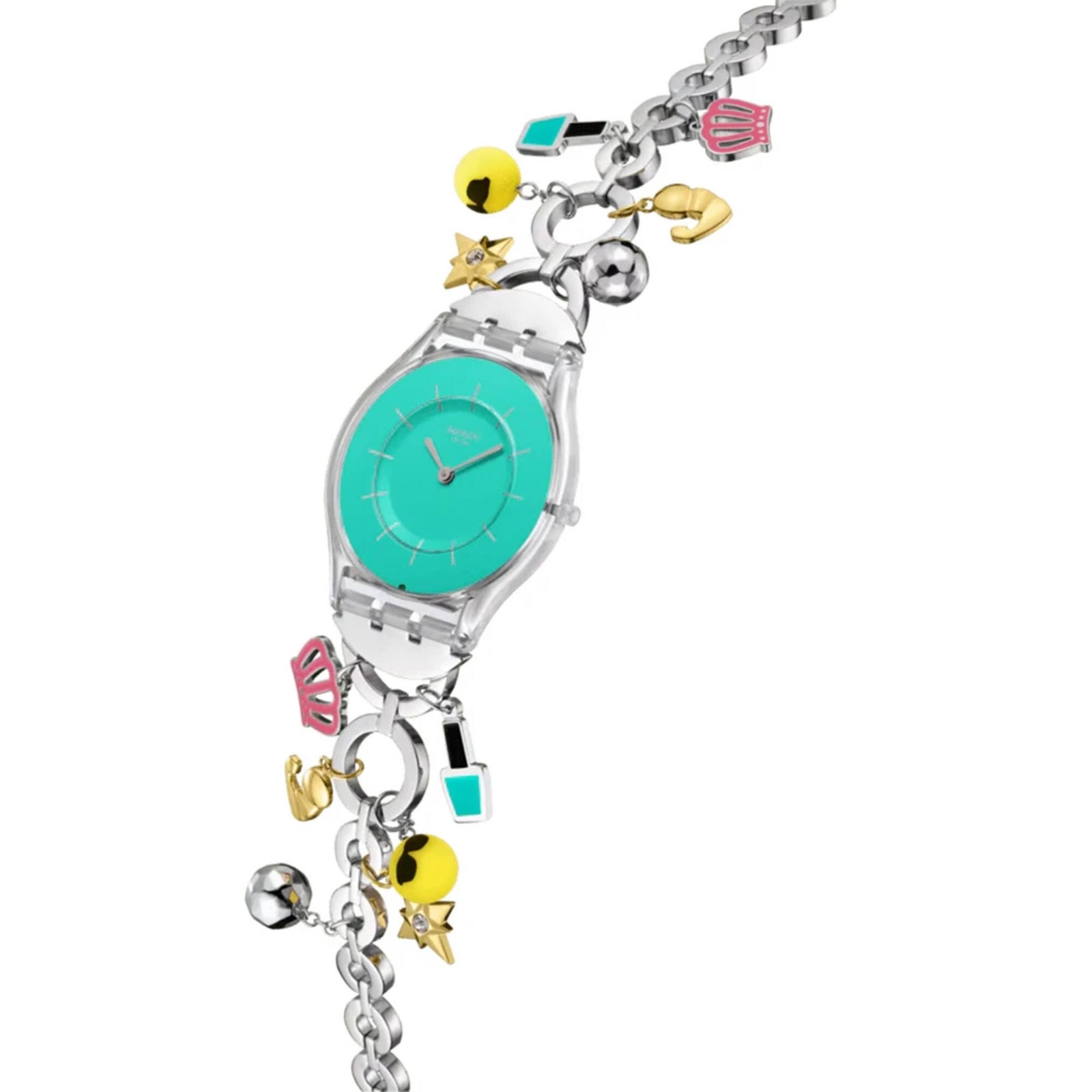 Swatch Women’s Watch Mother Like No Other Turquoise Dial Bracelet SS08Z106G