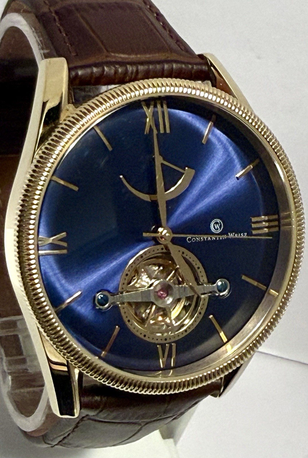44mm Milled Goldtone Bezel | LE#201/700 | Power Reserve | Constantin Weisz Watch