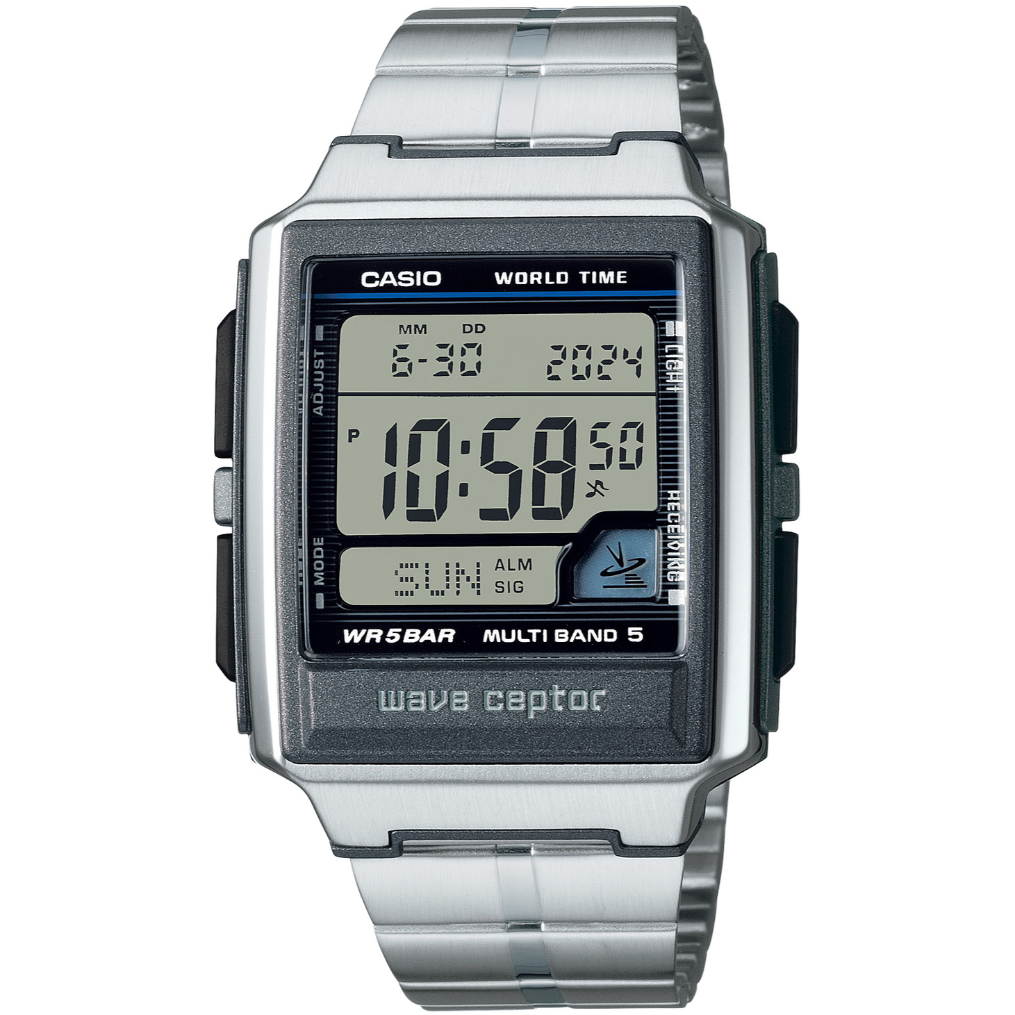 CASIO WAVE CEPTOR WV-59RD-1AJF Quartz Gray Dial 39mm Watch