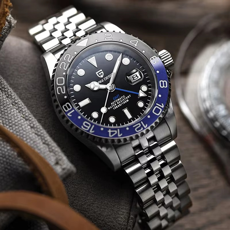 Pagani Design 1662 GMT Automatic Men’s Watch Ceramic Bezel Sapphire 100M
