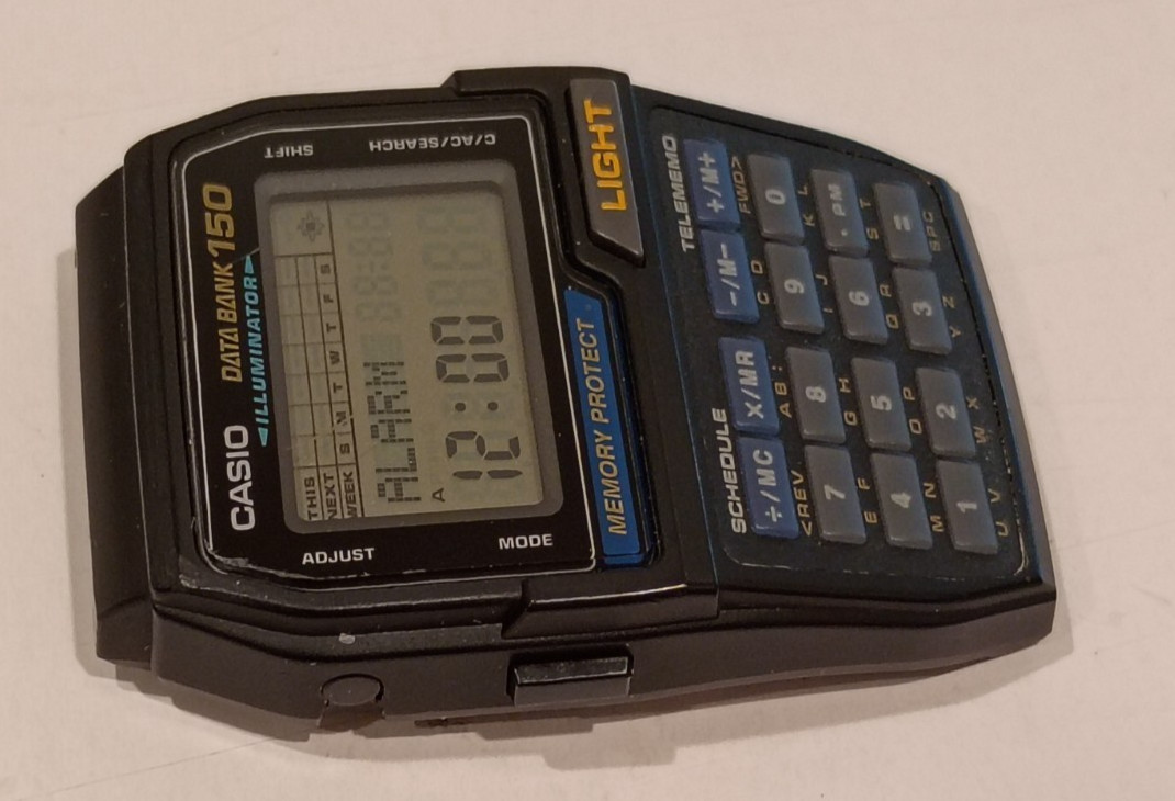 Vintage Casio Data Bank 150 Calculator Watch DBC-150 (1477) Watch Face No Straps