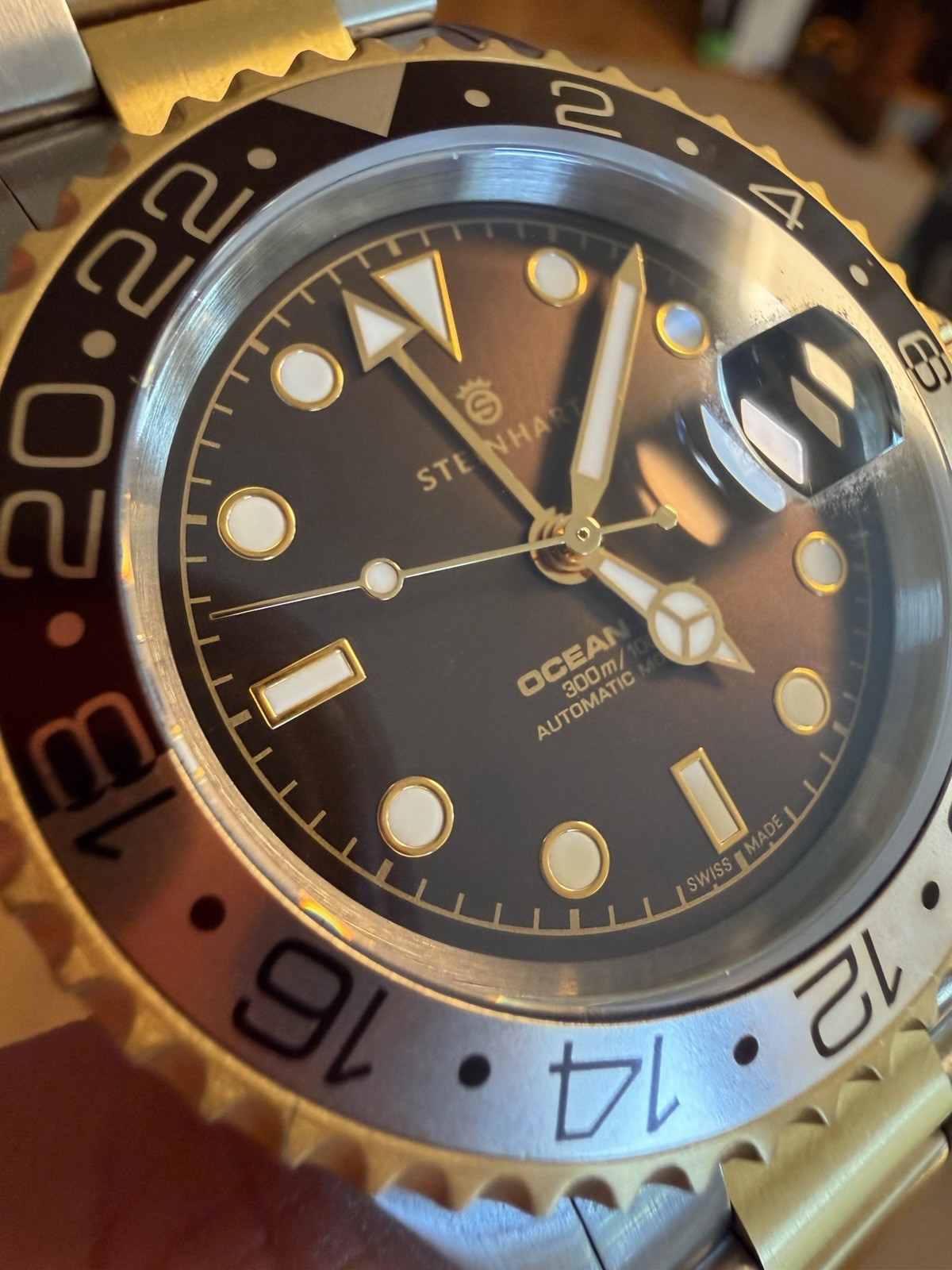 Steinhart Ocean One GMT Automatic 300m Two-Tone Steel Brown Dial 42mm