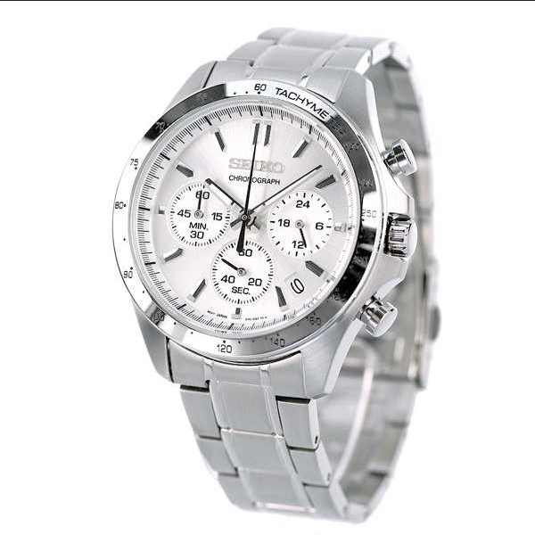 Seiko Spirit Chronograph Silver Dial Stainless Steel Men’s Watch SBTR009