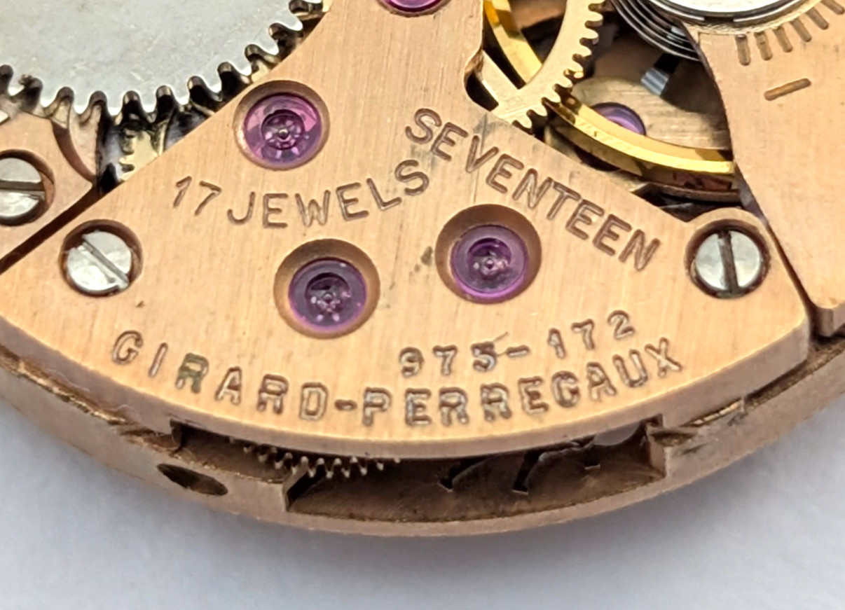 Vintage GIRARD PERREGAUX 975-172 17j Cocktail Watch Movement 13mm PARTS REPAIR