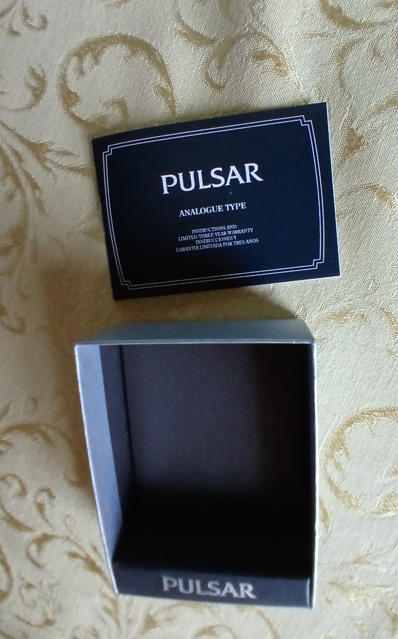Pulsar Two Toned Square Face Analog Bracelet Band / New Battery Original Box