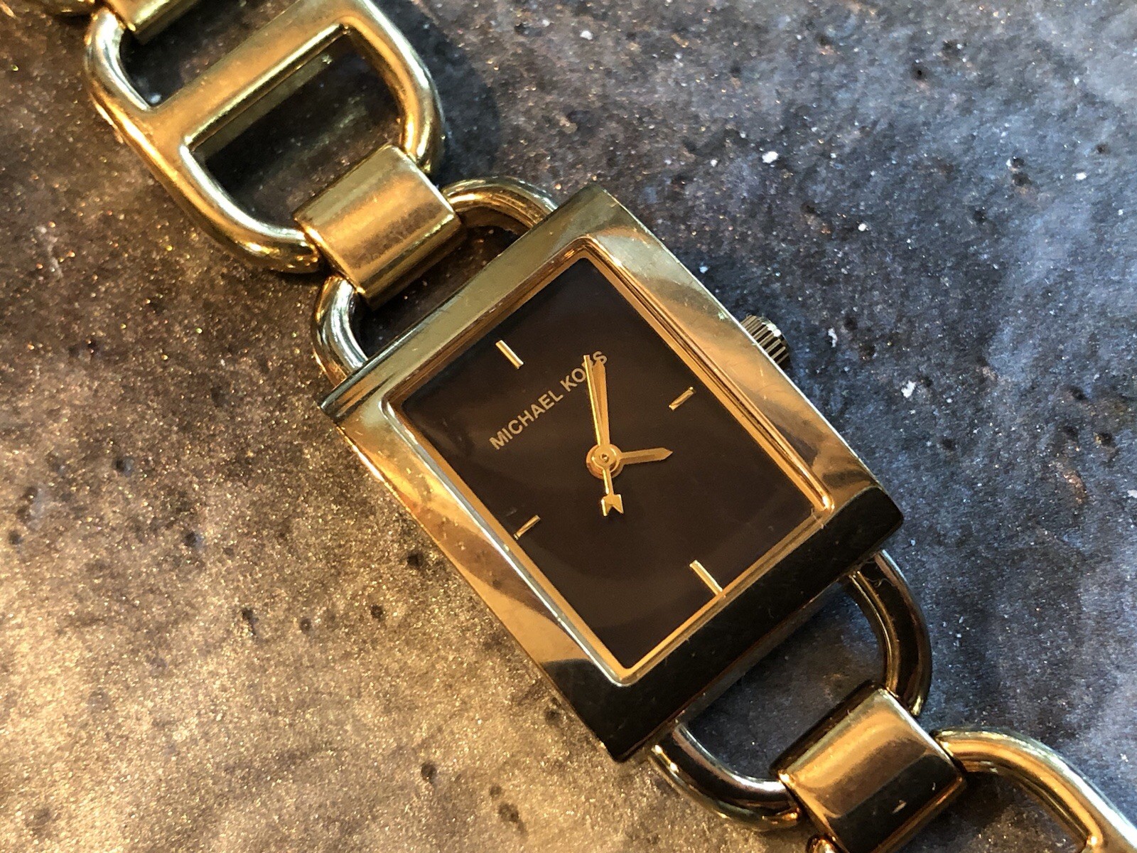 ✨🌟🛍️ RETIRED & RARE Early MICHAEL KORS Gold Link DESIGNER WATCH Bracelet ✨