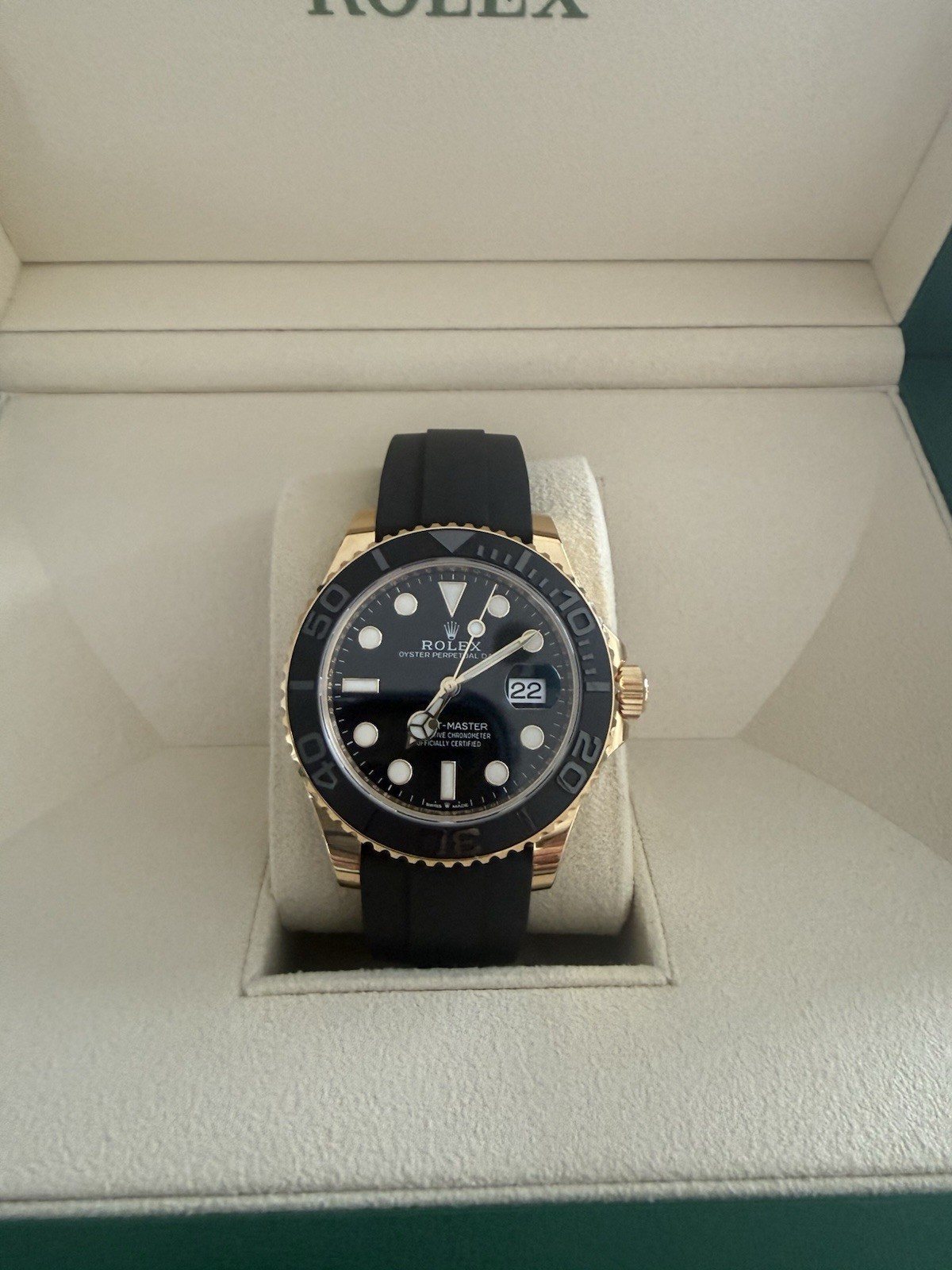 Rolex Yacht-Master 226658 Black Two-Piece Strap with Black Bezel