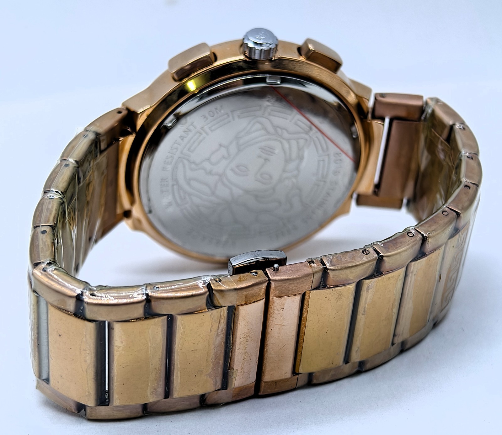Fantastic Versace Chronograph Date Indicator Fix Bezel Men’s Wrist Watch