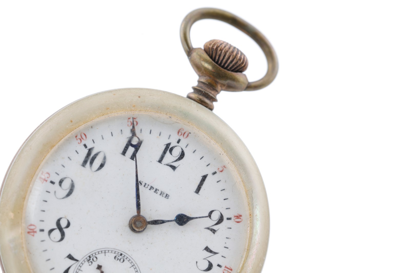 SUPERB MOTHER OF PEARL TH. SANDOZ, 3j POCKET WATCH, 46.3mm, FOR REPAIR (NO)